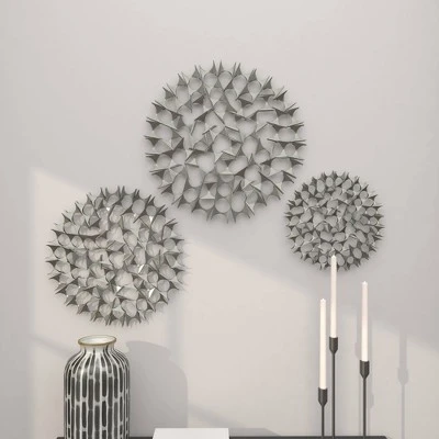 Set Of 3 Metal Starburst Wall Decors With Cutout Design - Olivia & May 22 Set Of 3 Metal Starburst Wall Decors With Cutout Design - Olivia & May - Image 20