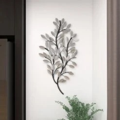 Metal Leaf Metallic Wall Decor With Stem - Olivia & May -Decoration Series Shop GUEST ac8a16ae 32f6 441c a0c2 8014ae08377b