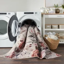 Nourison Washables Floral Indoor Non-Skid Area Rug -Decoration Series Shop GUEST af723828 ca26 4a6e 9021 beaac47ce03d