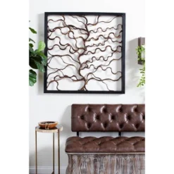 Wood Tree Branch Wall Decor With Black Frame Brown - Olivia & May 41 Wood Tree Branch Wall Decor With Black Frame Brown - Olivia & May -Decoration Series Shop GUEST b12c0740 e24f 4035 a46b 8919b08db255
