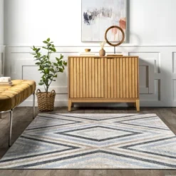 NuLOOM Akari Transitional Diamond Machine Washable Area Rug -Decoration Series Shop GUEST b3999151 98a8 448f b1e8 536b4a8238c0
