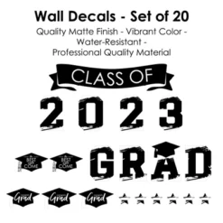 Big Dot Of Happiness Black And White Class Of 2023 Graduation Party Wall Decals Set Of 20 12 Big Dot Of Happiness Black And White Class Of 2023 Graduation Party Wall Decals Set Of 20 -Decoration Series Shop GUEST b470781b cdee 450d 9b0a a8554a67ba82