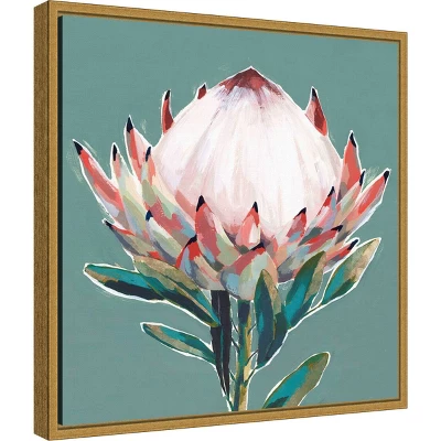 16" X 16" Blooming King Protea By Isabelle Z Framed Canvas Wall Art - Amanti Art 3 16" X 16" Blooming King Protea By Isabelle Z Framed Canvas Wall Art - Amanti Art