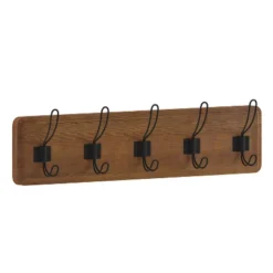 Emma And Oliver Rustic Wall Hanging Storage Rack With 5 Hooks For Entryway, Kitchen, Bathroom And More -Decoration Series Shop GUEST b5bfd496 1dca 4573 af5e d47813c71128