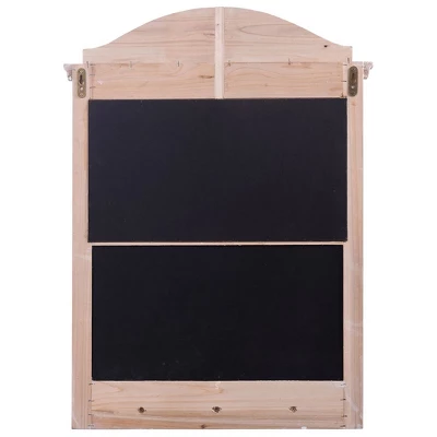 Multi-Functional Wall Memo Board Mirrored With Chalkboard Brown - StyleCraft 4 Multi-Functional Wall Memo Board Mirrored With Chalkboard Brown - StyleCraft - Image 2