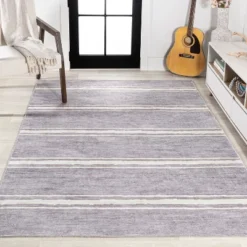 Bande Distressed Ticking Stripe Machine-Washable Area Rug - JONATHAN Y 15 Bande Distressed Ticking Stripe Machine-Washable Area Rug - JONATHAN Y -Decoration Series Shop GUEST b6e4a9f0 8ecf 443c 90c3 b0fcb981d900