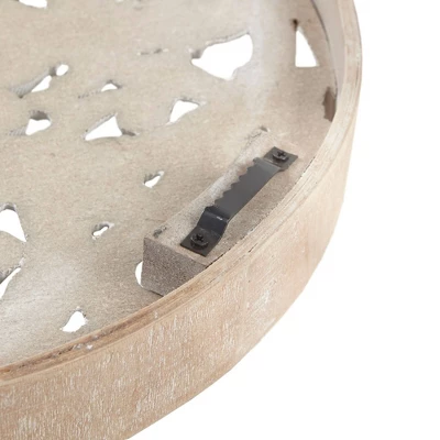 3pc Medallion Trio Wood Wall Decor Set Panel Natural/White - Madison Park 7 3pc Medallion Trio Wood Wall Decor Set Panel Natural/White - Madison Park - Image 5