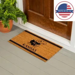 Evergreen University Of Kansas Logo Turf Mat, Brown- 28 X 16 Inches Indoor Outdoor Doormat -Decoration Series Shop GUEST ba9df526 d1ab 4752 8e2c 77e69301ae65
