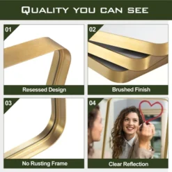 Aalysia 64" X 21" Full Length Mirror, Aluminum Alloy Frame Mirror Full Length For Leaning & Wall Mounted, Round Corners, No Stand - The Pop Home -Decoration Series Shop GUEST bbb9287e a5cf 4864 a4fe 08d57865dd84