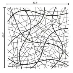 LuxenHome Large Black Abstract Square Metal Wall Decor -Decoration Series Shop GUEST bd388cff 0491 40fb 9637 5820c94a29c6