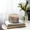 14oz Lidded Gray Glass Jar Crackling Wooden 3-Wick Candle With Paper Label Coconut And Honey  - Threshold™ -Decoration Series Shop GUEST be5a183f bab6 4653 b17a da679b4793f2