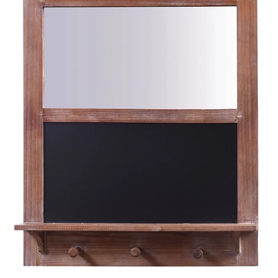 Multi-Functional Wall Memo Board Mirrored With Chalkboard Brown - StyleCraft 5 Multi-Functional Wall Memo Board Mirrored With Chalkboard Brown - StyleCraft - Image 3