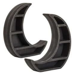 2 Pack Wooden Moon Shelf, Rustic Wall Home Decor, Crystal Holder For Stones Display And Essential Oils (10 X 10 X 2 In) -Decoration Series Shop GUEST c30ceaf2 bf0f 4ff3 bdc6 40aec04ab356