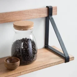 24" X 9" (Set Of 2) Willmann Wood Decorative Wall Shelf Set Rustic Brown/Black - Kate & Laurel All Things Decor -Decoration Series Shop GUEST c77019dd 0908 490d 8396 0d6e19dccf35