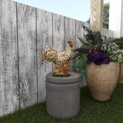 14" X 13" Farmhouse Ceramic Chicken Garden Sculpture Beige - Olivia & May -Decoration Series Shop GUEST c7f02268 e0c3 4e60 bfb6 1a0bc7386963
