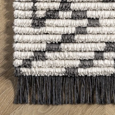 NuLOOM Alyson Modern Abstract Soft Shag Fringe Area Rug 4 NuLOOM Alyson Modern Abstract Soft Shag Fringe Area Rug - Image 2