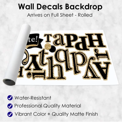 Big Dot Of Happiness Adult 50th Birthday - Gold - Peel And Stick Birthday Party Decoration - Wall Decals Backdrop 7 Big Dot Of Happiness Adult 50th Birthday - Gold - Peel And Stick Birthday Party Decoration - Wall Decals Backdrop - Image 5