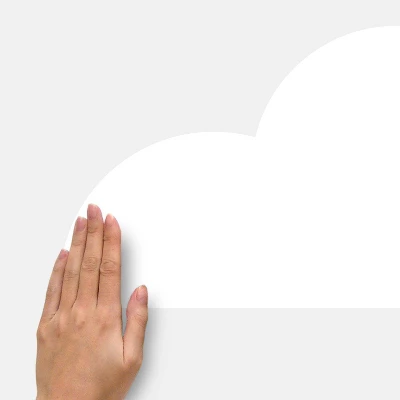 RoomMates XL Headboard Giant Peel And Stick Wall Decal White Cloud 5 RoomMates XL Headboard Giant Peel And Stick Wall Decal White Cloud - Image 3