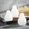 White Timber Pear Candles - Set Of 3 2 White Timber Pear Candles - Set Of 3 -Decoration Series Shop GUEST cbc890b5 7e12 47c4 ba4c 4eedff847c54
