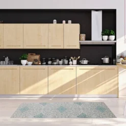 20"x55" Oversized Cushioned Anti-Fatigue Kitchen Runner Mat Rustic Medallion Cream - J&V Textiles -Decoration Series Shop GUEST ce0b3e9c 972d 484e 89b1 a755c95519f5