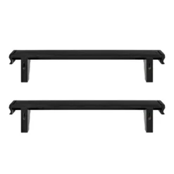 24" Set Of 2 Floating Wall Decor Display Ledge Shelves Black - Danya B. 21 24" Set Of 2 Floating Wall Decor Display Ledge Shelves Black - Danya B. -Decoration Series Shop GUEST ceacd826 e8f8 4e69 a239 1639767394e3