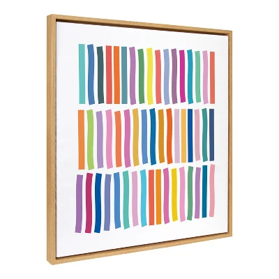 30" X 30" Sylvie Whimsical Lines Framed Wall Canvas By Apricot And Birch Natural - Kate & Laurel All Things Decor 3 30" X 30" Sylvie Whimsical Lines Framed Wall Canvas By Apricot And Birch Natural - Kate & Laurel All Things Decor