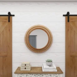 Rattan Starburst Weaved Frame Wall Mirror Brown - Olivia & May -Decoration Series Shop GUEST d104ab63 6235 4ea1 b637 3ece9e35aa68