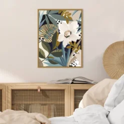 18" X 24" Floral Symphony I By Eva Watts Framed Canvas Wall Art - Amanti Art -Decoration Series Shop GUEST d22209a2 4b9d 4dbb 8dea ae737e5fc015