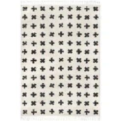 NuLOOM Fatima Cross Cozy Shag Tassel Area Rug -Decoration Series Shop GUEST d3047264 025e 4844 a618 800f86c129eb