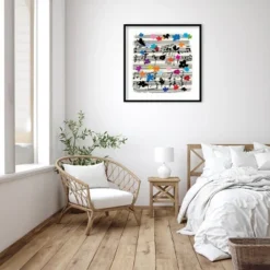 33" X 33" Floral Music Notes By Jenny Frean Wood Framed Wall Art Print - Amanti Art -Decoration Series Shop GUEST d59a347c 65f6 477f 8a6e 9d56b79aadab