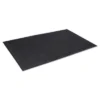 3'x5' Rectangle Solid Floor Mat Black - Crown