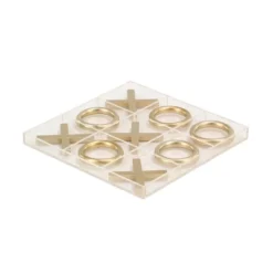 12" Modern Acrylic And Iron Tic Tac Toe Set - Olivia & May -Decoration Series Shop GUEST d9c6d5c9 c0a2 48e3 945f cd3b0551a88a