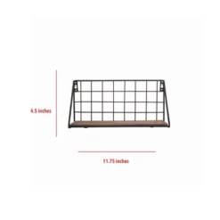 Small Black Wire Metal And Wood Hanging Wall Shelf - Foreside Home & Garden -Decoration Series Shop GUEST db8336c9 01ba 4050 8dc8 054c87b4c41e