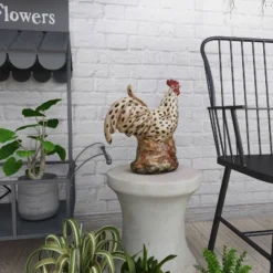 14" X 13" Farmhouse Ceramic Chicken Garden Sculpture Beige - Olivia & May -Decoration Series Shop GUEST dc0f43b7 f3e3 404e b984 e11af52b2404