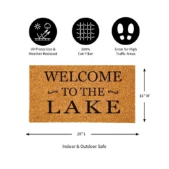 Evergreen 16 X 28 Inches Welcome To The Lake Door Mat | Non-Slip Rubber Backing | Dirt Catching Natural Coir | Indoor And Outdoor Home Decor -Decoration Series Shop GUEST e040af0d 8715 4bef 9a76 c5d4d0642e65