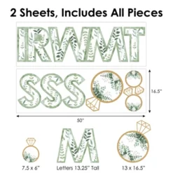 Big Dot Of Happiness Boho Botanical Bridal - Peel And Stick Greenery Party Large Banner Wall Decals - Miss To Mrs -Decoration Series Shop GUEST e26157ec de7e 428f 9587 728ea2bcfce4