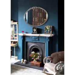 27" X 18.7" Arendahl Oval Wall Mirror Silver - Kate & Laurel All Things Decor -Decoration Series Shop GUEST e26b8b41 8bc2 4118 ac71 57b2980a378b