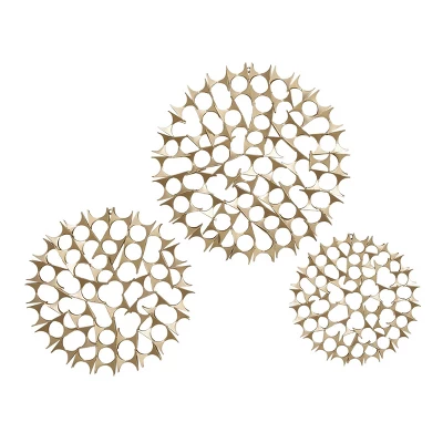 Set Of 3 Metal Starburst Wall Decors With Cutout Design - Olivia & May 12 Set Of 3 Metal Starburst Wall Decors With Cutout Design - Olivia & May - Image 10