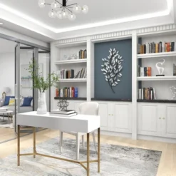 Metal Leaf Metallic Wall Decor With Stem - Olivia & May -Decoration Series Shop GUEST e47dda32 59e8 4be9 8822 4c34f60193c7