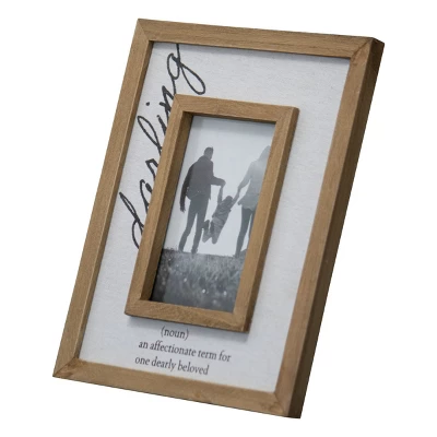 Antique White Canvas 4x6 Inch "Darling" Wood Decorative Picture Frame - Foreside Home & Garden 3 Antique White Canvas 4x6 Inch "Darling" Wood Decorative Picture Frame - Foreside Home & Garden