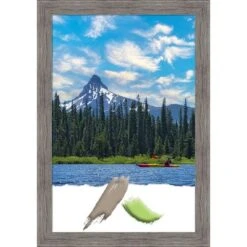 Amanti Art Pinstripe Plank Grey Narrow Picture Frame -Decoration Series Shop GUEST e854ea56 b511 4f40 8898 9b1245915221