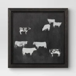 (Set Of 2) 12" X 12" Cow Collection II Framed Wall Canvases - Threshold™ -Decoration Series Shop GUEST eba1d89c 78cc 4c5b 8c67 3a03cc2b6c22