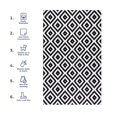 NuLOOM Kellee Machine Washable Modern Diamonds Area Rug 12 NuLOOM Kellee Machine Washable Modern Diamonds Area Rug - Image 10