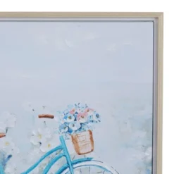 Canvas Bike Handmade Framed Wall Art With Tan Frame Blue - Olivia & May 9 Canvas Bike Handmade Framed Wall Art With Tan Frame Blue - Olivia & May -Decoration Series Shop GUEST ee8879b5 99f2 4ff9 8499 2ea8f3b4e111