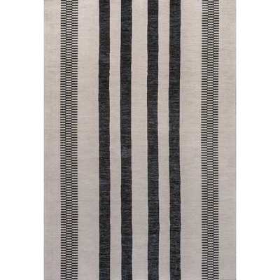 Vichy Geometric Striped Machine-Washable Indoor Area Rug - JONATHAN Y 3 Vichy Geometric Striped Machine-Washable Indoor Area Rug - JONATHAN Y