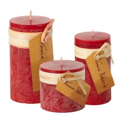 Cranberry Timber Pillar Candles Kit - Set Of 3 5 Cranberry Timber Pillar Candles Kit - Set Of 3 - Image 3
