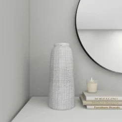 17" X 7.5" Terracotta Vase White - Olivia & May -Decoration Series Shop GUEST f63d4401 0451 44ae bee7 4c41336696e8