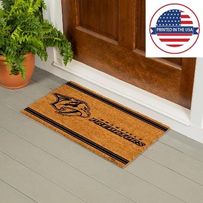 Evergreen Nashville Predators Logo Turf Mat, Brown- 28 X 16 Inches Indoor Outdoor Doormat 7 Evergreen Nashville Predators Logo Turf Mat, Brown- 28 X 16 Inches Indoor Outdoor Doormat - Image 5