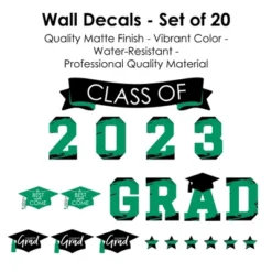 Big Dot Of Happiness Green Class Of 2023 Graduation Party Wall Decals Set Of 20 -Decoration Series Shop GUEST f8927f30 9dca 40a0 8557 a932edb0aa4d