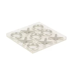 12" Modern Acrylic And Iron Tic Tac Toe Set - Olivia & May -Decoration Series Shop GUEST f9172016 dc3f 42d8 a908 e5918f921dcf